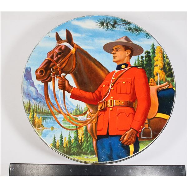 #1391 Large RCMP Mountie Peek Fean English Tin