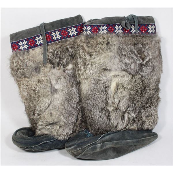 #1483 Canada First Nations Mukluks Boots w/ Fur