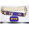 Image 1 : #1485 First Nations Beaded Belt & Belt Buckle