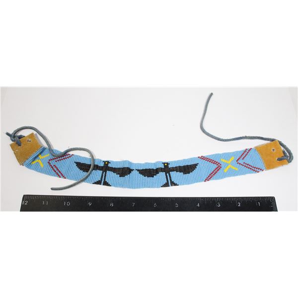 #1486 First Nations Beaded Headband Thunderbird