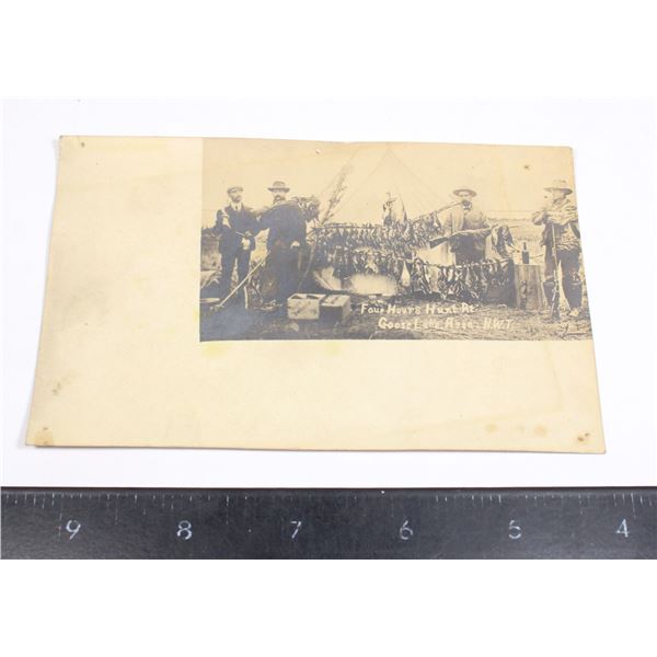 #1493 RPPC Photograph Goose Lake NWT Huntning