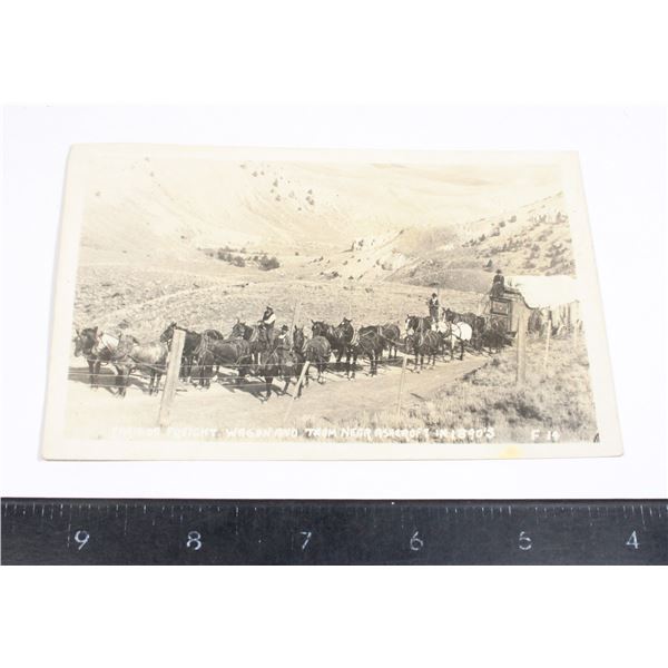 #1494  RPPC Photo Ashcroft BC 1890's Horse Wagon