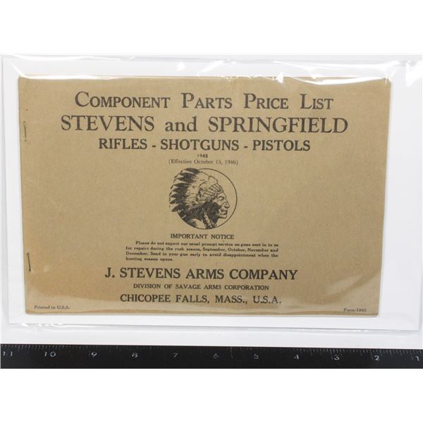 #1505 J. Stevens Arms Company 1948 Gun Cataloge