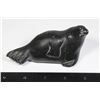 Image 1 : #1513 Inuit Sculpture Seal Soapstone Carving