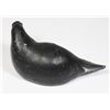 Image 2 : #1513 Inuit Sculpture Seal Soapstone Carving