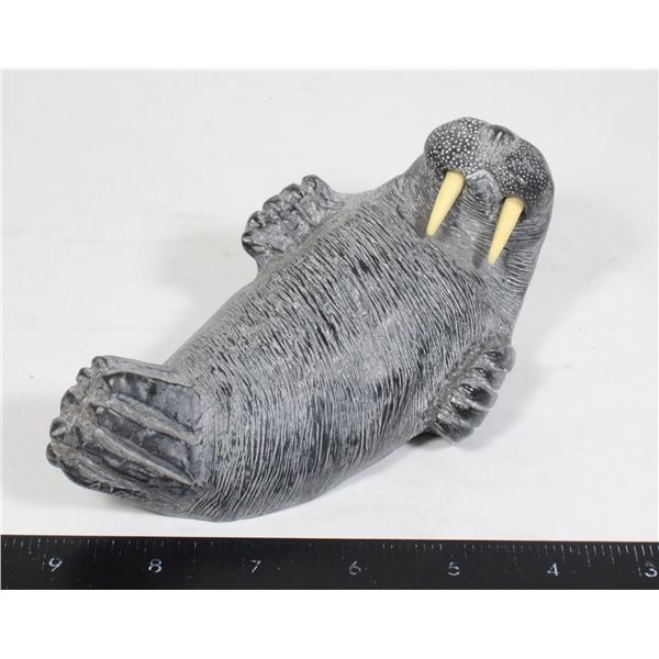 #1516 Late 20th Century Tourist Walrus Carving