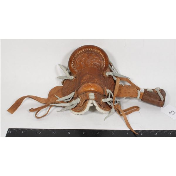 #1518 Miniature Leather Saddle Western