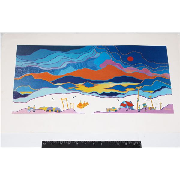#1523 Ted Harrison First Nations Print 24.5 x 15