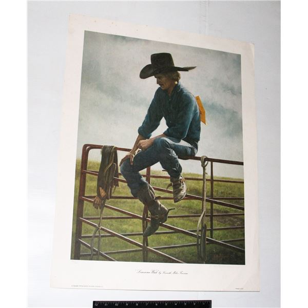 #1524  Signed Kenneth Miles Cowboy Print 331/950