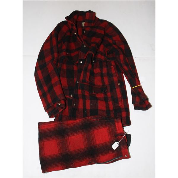 #1525 1900s Pioneer Plaid Hunting Jacket w/ Pants