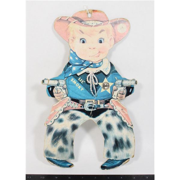 #1528 Cap Gun Store Display Halco Toys Cowboy