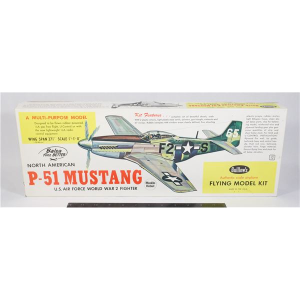 #1558 Balsa Wood Guillow's P-51 Mustang Model Kit