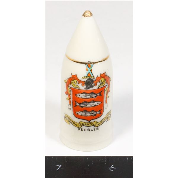 #1581 WW1 British Porcelain Royal Artillery Shell