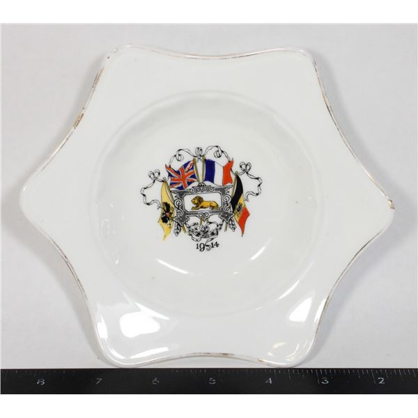 #1597 WW1 1914 Allied Forces Porcelain Plate
