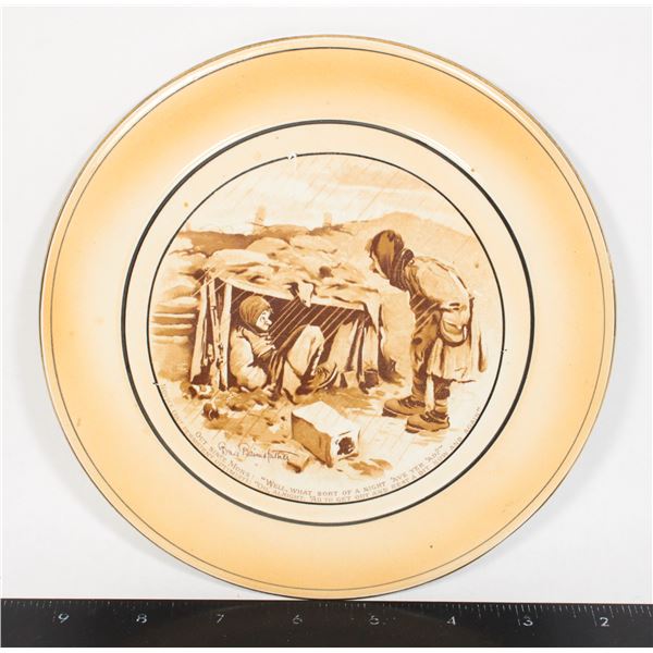 #1601 WW1 Bruce Bairnsfather 1917 Porcelain Plate