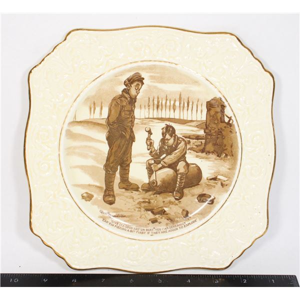 #1602 WW1 Bruce Bairnsfather Royal Winton Plate