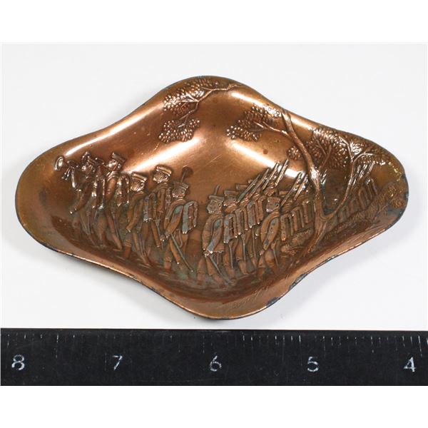 #1619 Antique marching monkey infantry ashtray