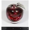 Image 1 : #1669 Glass Paperweight Apple Artist Signed