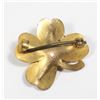 Image 2 : #1693 Gilt Costume Jewelry 4 Leaf Clover Pin