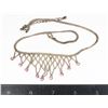 Image 1 : #1698 Ladies Costume Jewelry Necklace Purple Glass