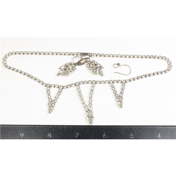 #1701 Ladies Costume Jewelry Necklace + Earrings