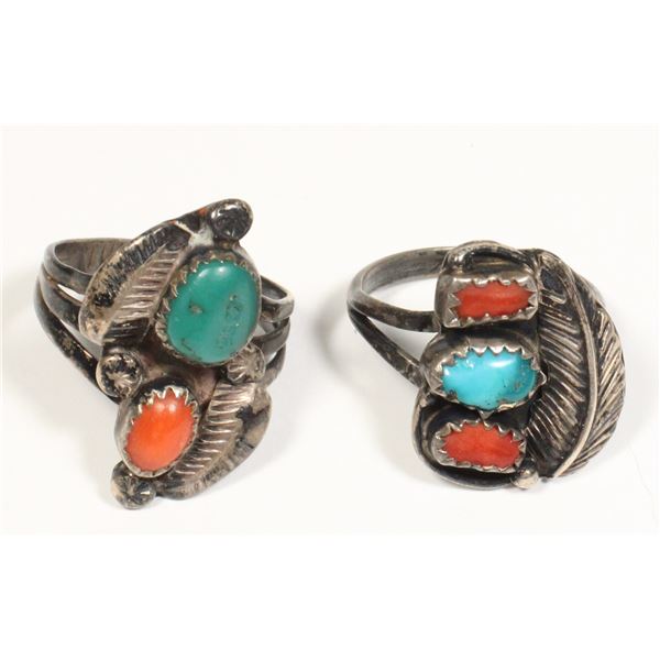#1702 Pair Ladies Costume Jewelry Rings