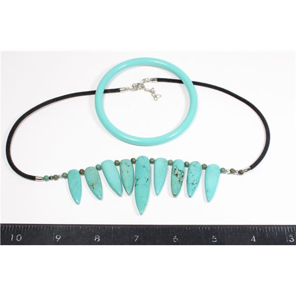 #1712 Late 1900's Ladies Necklace and bangle