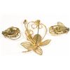 Image 2 : #1713 Ladies Costume Jewelry Broach Earring Set