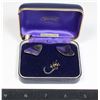 Image 1 : #1714 Men's Rhodium Plated Cufflinks Tie Pin