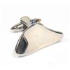 Image 2 : #1714 Men's Rhodium Plated Cufflinks Tie Pin