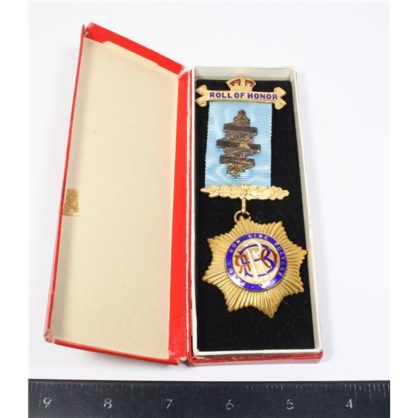 #1721 Masonic Roll of Honor Medal 50 Grams Silver