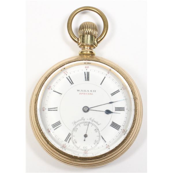#1728 Antique Pocket Watch Wabash Special 19 Jewel