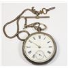 Image 1 : #1729 Antique Keywind Pocket Watch Sterling Silver