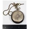 Image 2 : #1729 Antique Keywind Pocket Watch Sterling Silver