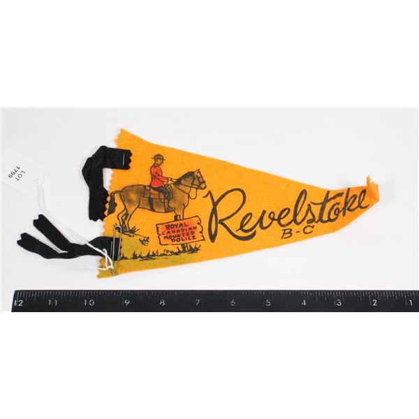 #1799 Revelstoke BC Pennant RCMP Mountie Design