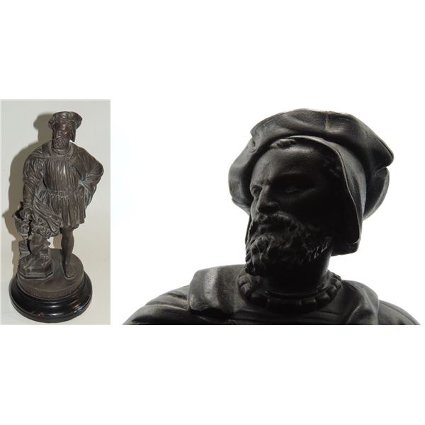 #1837 1800's Bronze Italian Statue Benvenuto