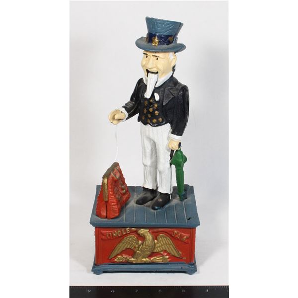 #1846 Modern Made Cast Iron USA Uncle Sam Band