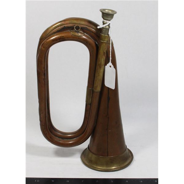 #1874 Antique Bugle Musical Instrument