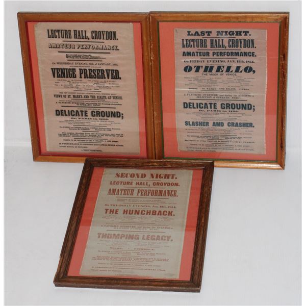 #1881 1854 Silk Advertising Poster Croyden England