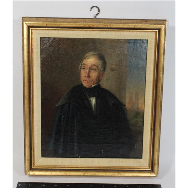 #1883 Antique 1837 German Munich Portrait Painting