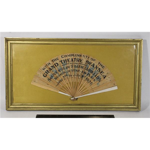 #1888 Framed 1926 Swansea Advertising Fan