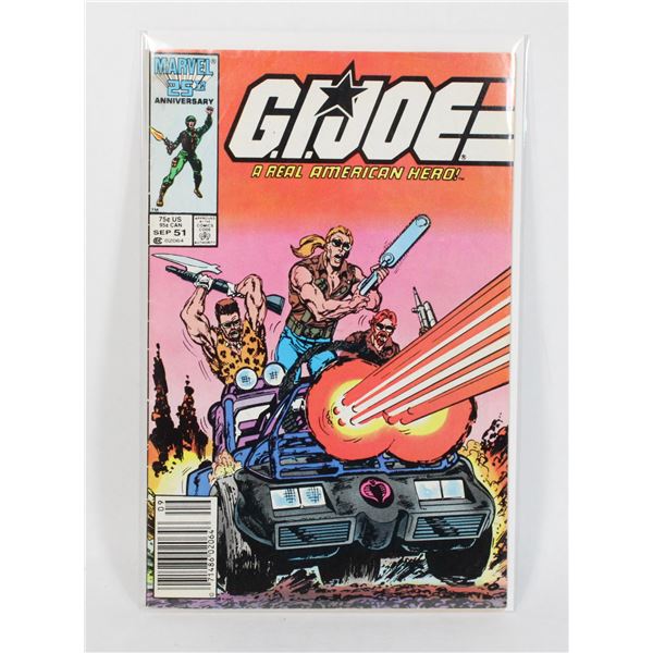 #1953 Marvel Comics G.I. Joe ARAH #51 Sept 1986