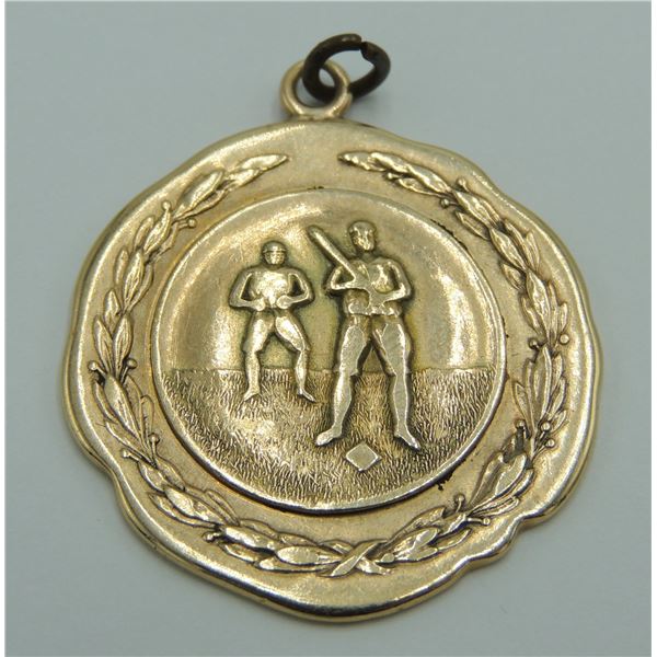 #1 Gold 10k 10g 1920 Port Haney BC Baseball Medal