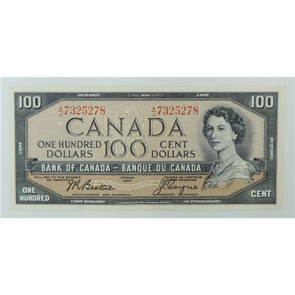 #4 1954 $100 Canadian Dollar Bill Queen Elizabeth
