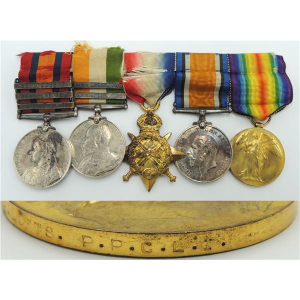 17 Boer War QSA KSA WW1 PPCLI 4 Medals Ypres