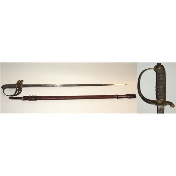 37 Edward VII Officer's dress sword Engraved