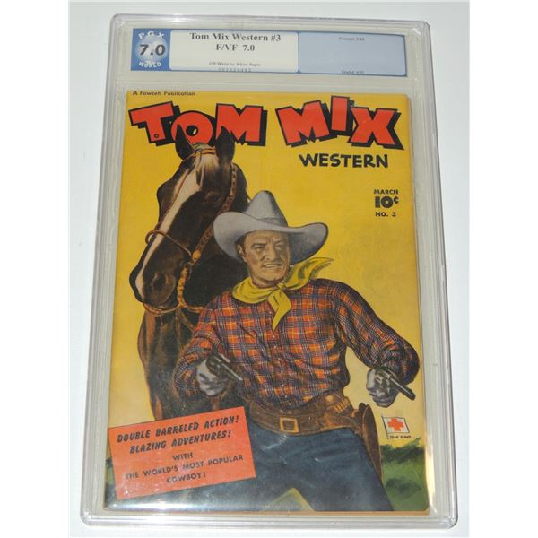 52 PGX 7.0 Graded Comic Tom Mix Western #3 1948
