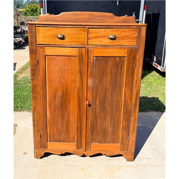 ANTIQUE WOODEN STORAGE CABINET