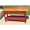 Image 6 : TWO TONE SOFA TABLE WITH DRAWERS