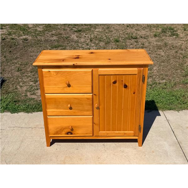 SIDE CABINET WITH DRAWERS AND DOOR
